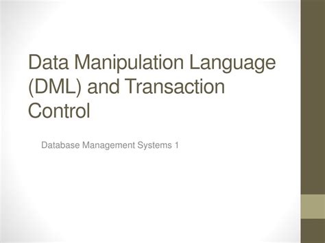 Image result for What Is Data Manipulation Language in SQL