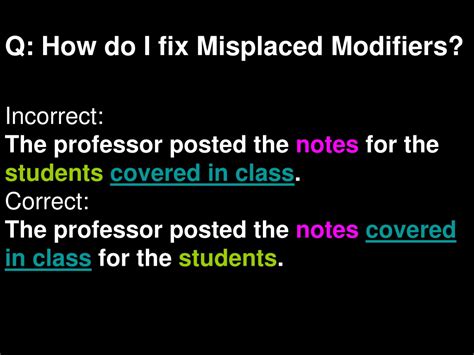 Image result for How to Correct a Misplaced Modifier
