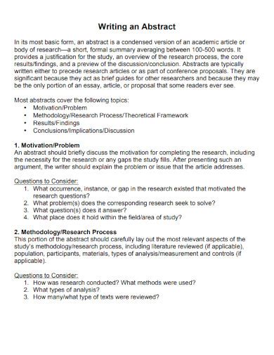 Image result for Abstract for Research Example