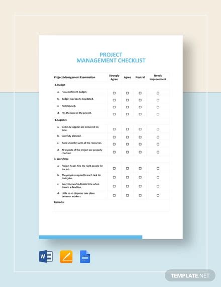 Project Checklist Template - 16+ Free Word, PDF Documents Download!