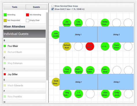 Toradh íomhá ar Event Table Seating Chart Software