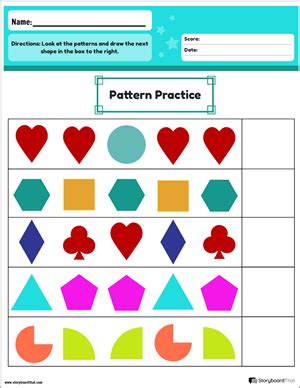 Pattern Worksheet Middle School に対する画像結果