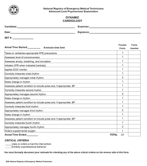 Afbeeldingsresultaten voor NREMT Paramedic Skill Sheets