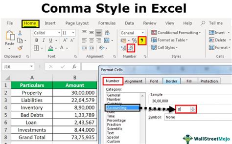 Toradh íomhá ar Comma Style Excel
