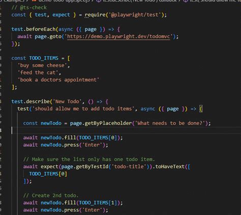 Playwright Example に対する画像結果