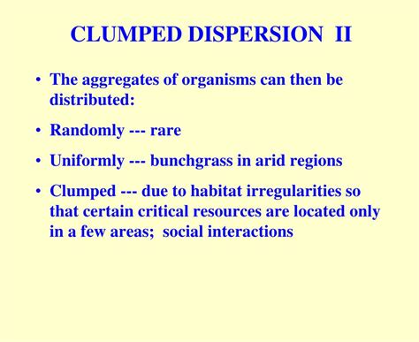 Image result for Clumped Dispersion Example