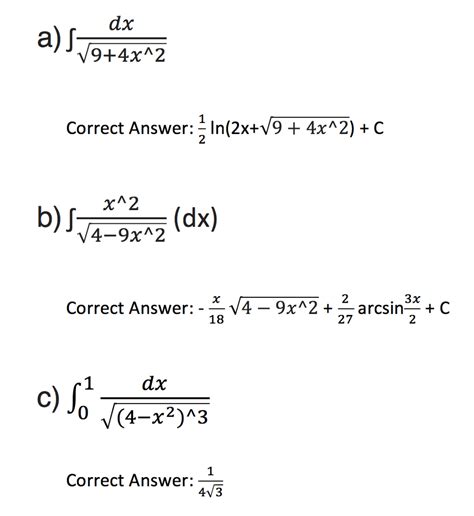 Integration by Substitution Trigonometric Functions Worksheet with Answers に対する画像結果