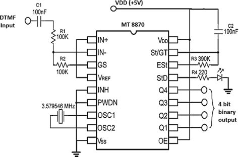 Image result for DTMF Decoder Schematic