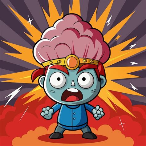 Toradh íomhá ar Exploding Brain Cartoon