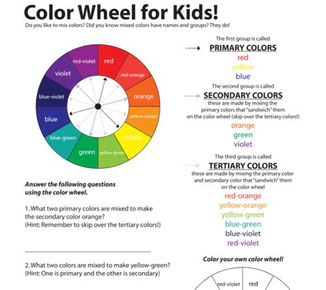 Image result for Printable Color Wheel PDF