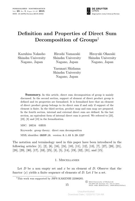 Direct Sum Decomposition に対する画像結果