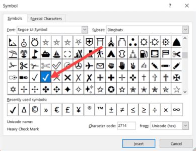 Image result for Excel Check Mark Symbol Code