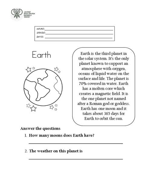 Image result for Land On Earth Worksheet