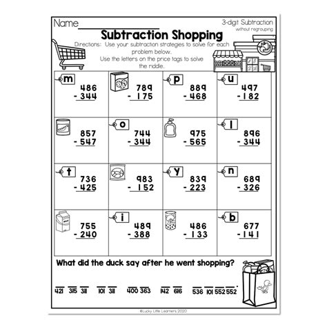 Toradh íomhá ar Standard Algorithm Subtraction Grade 2
