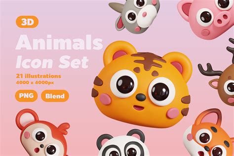 3D Animals Icon に対する画像結果