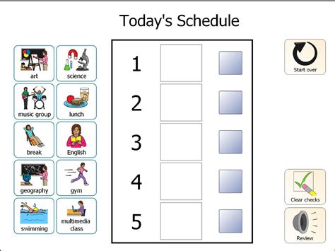 Image result for Visual Timetable Printable