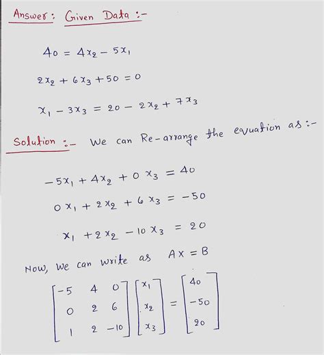 Image result for Writing Equations in Matrix Form