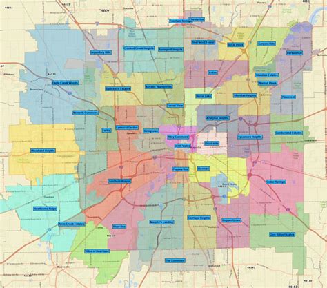 Image result for Zip Code Map Indianapolis Area