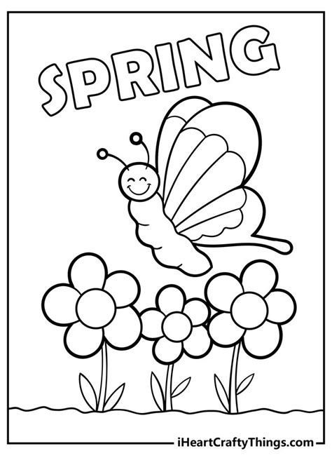نتيجة الصورة لـ Spring Coloring Pages for Pre-K