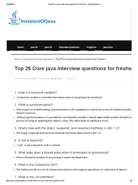 Image result for Java Best Interview Questions