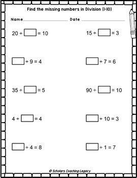 Long Division Missing Numbers Worksheet に対する画像結果