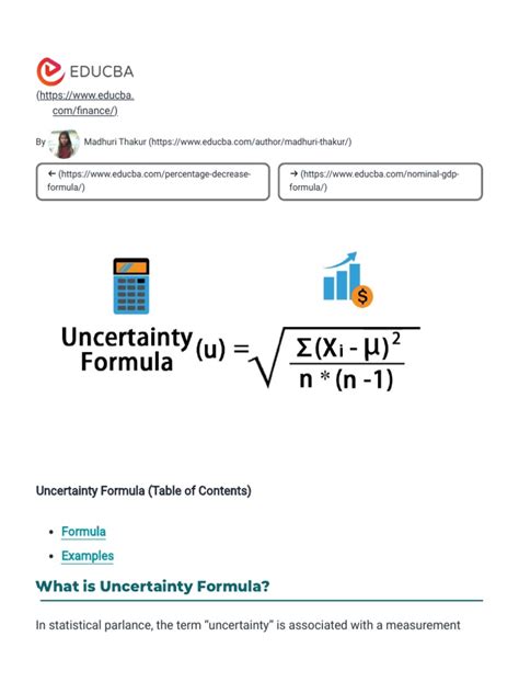 Toradh íomhá ar Fe Exam Uncertainty Example