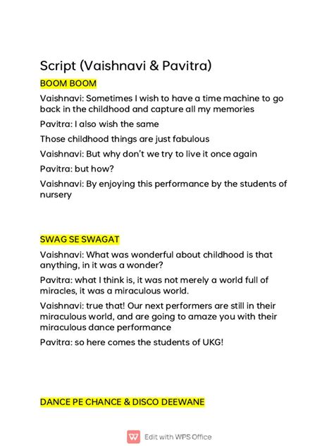 Image result for A Very Special Script PDF