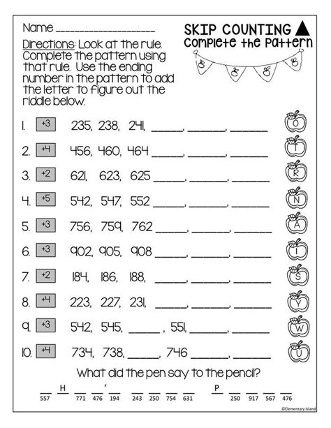 Image result for Skip Counting Patterns Worksheet