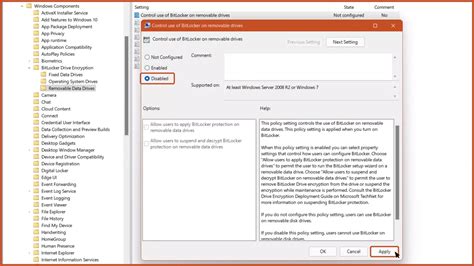 Image result for Group Policy Disable BitLocker