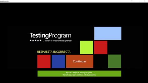 Testing Program Certificaciones に対する画像結果