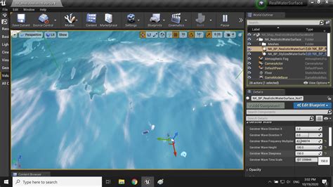 Unreal Engine Water Normal Map に対する画像結果
