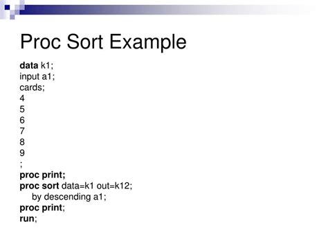 Proc Sort Descending に対する画像結果