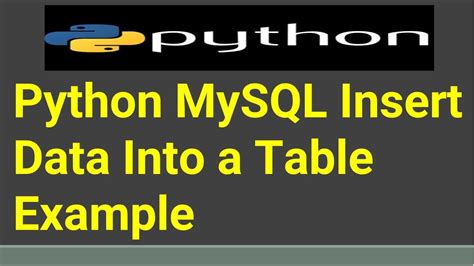 Python Insert Data into MySQL に対する画像結果