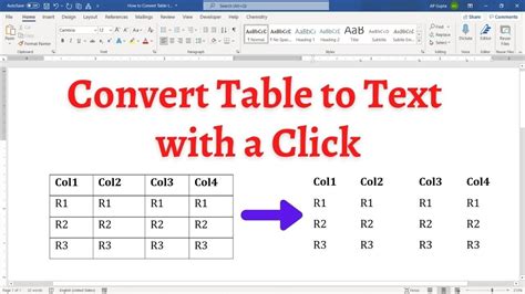 Convert Text To Table Word に対する画像結果