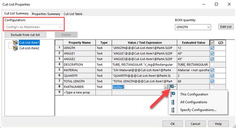 Image result for SolidWorks Configuration Table