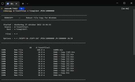 Toradh íomhá ar RoboCopy Zip