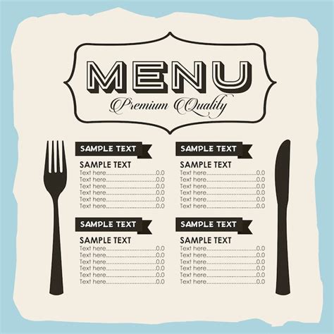 Restaurant Menu Vector Freepik に対する画像結果