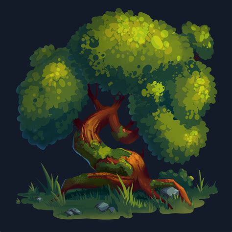 Image result for Tree Bush Stylized