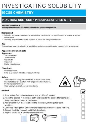 Image result for Solubility Practical