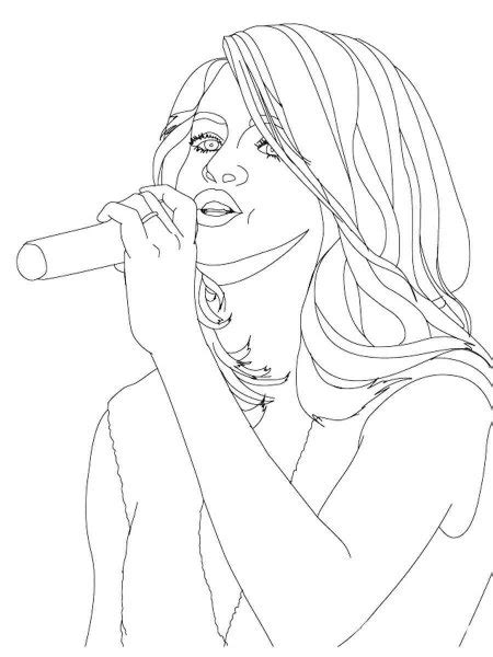 Afbeeldingsresultaten voor Coloring Pages Beautiful Singer