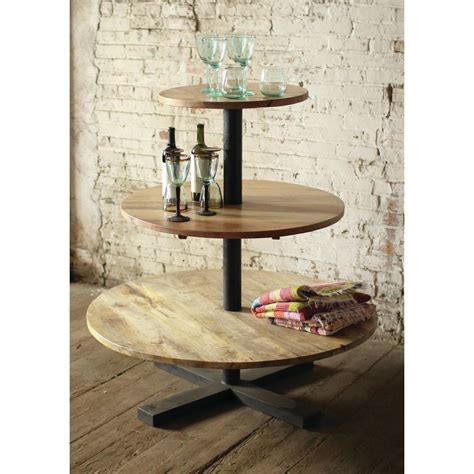 Image result for Retail Display Fixtures Wooden Tiered Roundtables