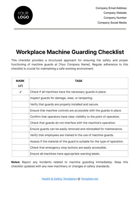 Image result for Machine Guarding Checklist