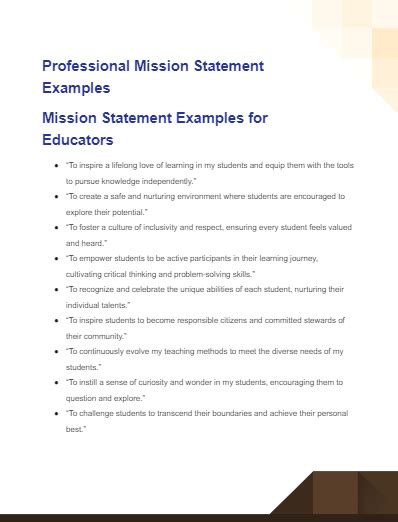 Image result for Good Mission Statement Examples