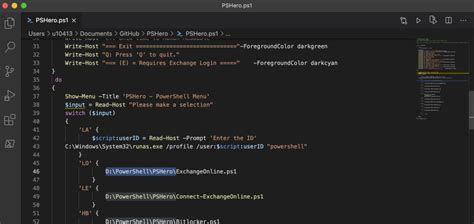 PowerShell Menu Examples に対する画像結果