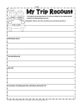 Afbeeldingsresultaten voor Writing Recount Text Worksheet