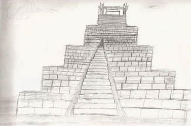 Image result for Aztec Pyramid Drawing