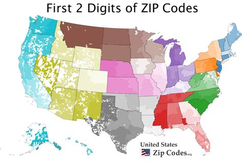 Image result for 50 State Zip Code Map
