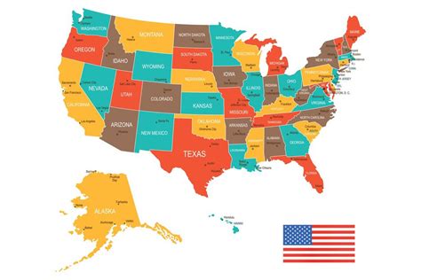 America. Cities States Map に対する画像結果