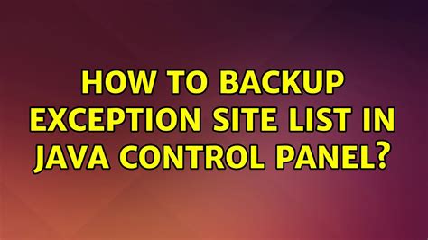 Image result for Java Exception Site List Error