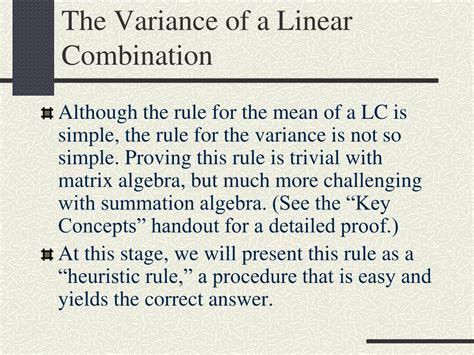 Image result for Variance of Linear Combination